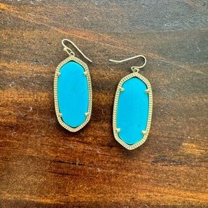 Kendra Scott Elle Gold Drop Earrings in Turquoise Magnesite